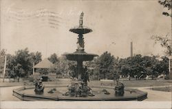 Studebaker Fountain in Howard Park Postcard