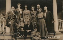 Group of People on Porch Billy Sunday Postcard Postcard Postcard