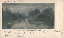 Old Canal, Congamond Lakes Southwick, MA Postcard Postcard Postcard