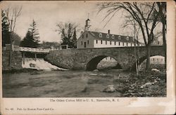 The Oldest Cotton Mill in U.S. Postcard