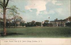 General View of St. John's College Fordham, NY Postcard Postcard Postcard