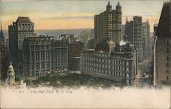 City Hall Park Postcard