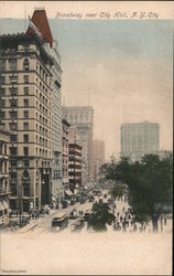 Broadway Near City Hall New York, NY Postcard Postcard Postcard