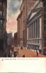 Broad Street and Stock Exchange Postcard