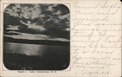 Night, Cossayuna Lake New York Postcard Postcard Postcard