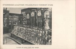 Clocks of Every Kind and Grade, Strawbridge & Clothier - Philadelphia's Foremost Store Pennsylvania Postcard Postcard Postcard