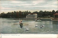 Delaware Park Lake Buffalo, NY Postcard Postcard Postcard