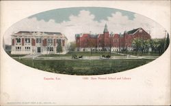 State Normal School and Library Emporia, KS Postcard Postcard Postcard