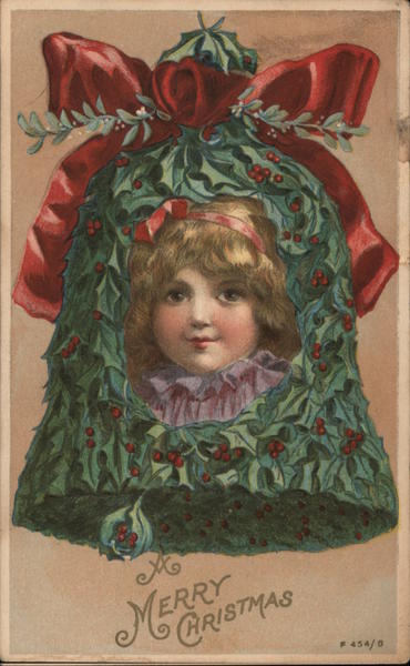 A Merry Christmas Children Postcard