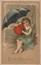 To My Valentine Cupid Postcard Postcard Postcard