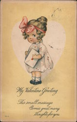 My Valentine Greeting Children Postcard Postcard Postcard