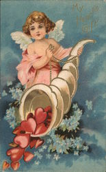 My Heart's Gift Cupid Postcard Postcard Postcard