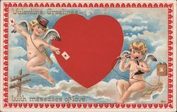 Valentine Greetings with Messages of Love Postcard