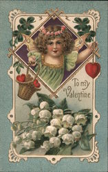 To My Valentine Cupid Postcard Postcard Postcard