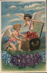 A Sincere Love from an Upright Heart Cupid Postcard Postcard Postcard