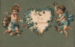 To My Valentine Cupid Postcard Postcard Postcard