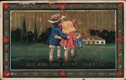 Valentine Greetings - You, and You Alone, Dearest Children Postcard Postcard Postcard