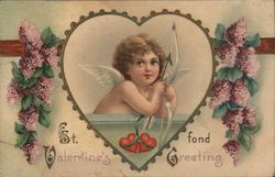 St. Valentie's Fond Greeting Postcard