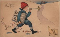 A Happy New Year - To Ye Future Postcard