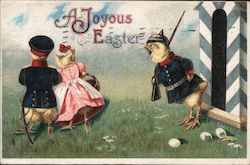 A Joyous Easter With Chicks Postcard Postcard Postcard