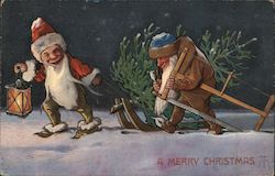 A Merry Christmas, Gnomes Postcard