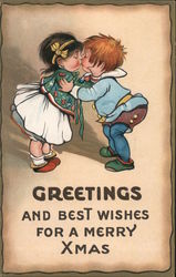 Greetings and Best Wishes for a Merry Christmas Postcard