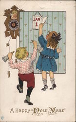 A Happy New Year Children Postcard Postcard Postcard