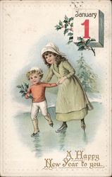 A Happy New Year to You Children Postcard Postcard Postcard