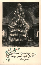 Yuletide Greetings and Every Good Wish for the New Year Postcard