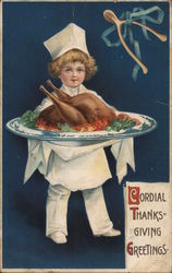 Cordial Thanksgiving Greetings Postcard