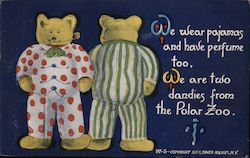 Bears in Pajamas Comic, Funny Postcard Postcard Postcard