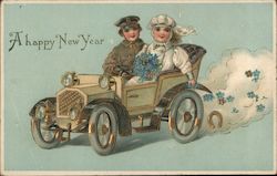 A Happy New Year New Year's Postcard Postcard Postcard