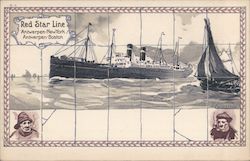 Red Star Line Steamship Postcard Postcard Postcard