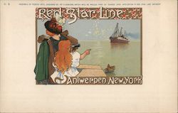 Red Star Line Antwerpen - New York Postcard Postcard Postcard