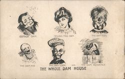 The Whole Dam House Postcard