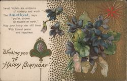 Amethyst: Wishing You a Happy Birthday Postcard Postcard Postcard