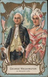 George & Martha Washington Presidents Postcard Postcard Postcard