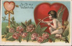 To My Valentine Cupid Postcard Postcard Postcard