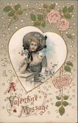 A Valentine Message Postcard