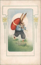 O' Gladsome Easter With Bunnies Postcard Postcard Postcard