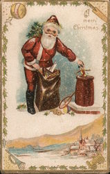 A Merry Christmas Santa Claus Postcard Postcard Postcard