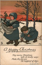 A Happy Christmas Children Postcard Postcard Postcard