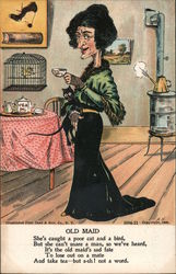 Old Maid Caricatures Postcard Postcard Postcard