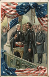 Inauguration of Abraham Lincoln Presidents Postcard Postcard Postcard