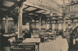 Dining Room: Rauchsalon I. Cajute Postcard