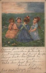 Children in a Field Postcard