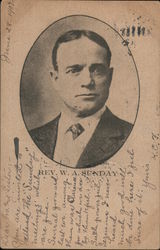 Reverend W. A. Sunday Postcard