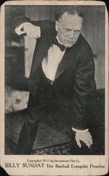 Billy Sunday The Baseball Evangelist Preacher Postcard