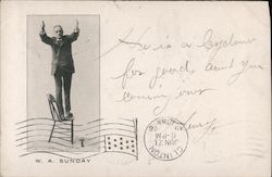 W.A. Sunday Billy Sunday Postcard Postcard Postcard