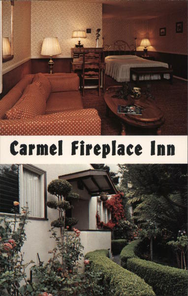 Carmel Fireplace Inn Carmel By The Sea CA Postcard   Card01028 Fr 